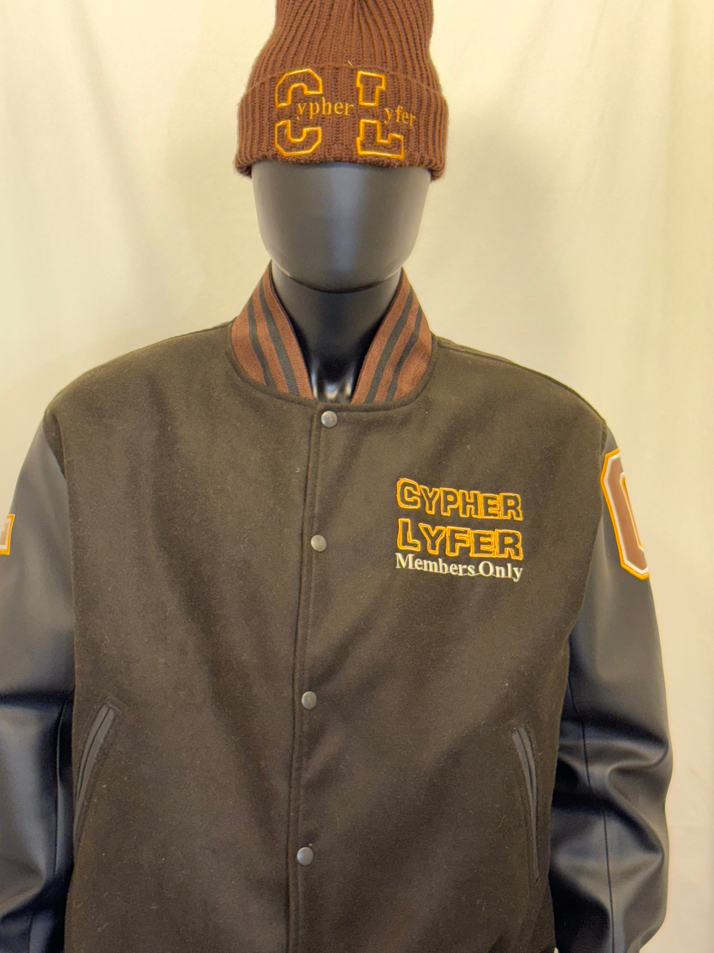 Wool & Leather Cypher Lyfer Letterman Jacket
