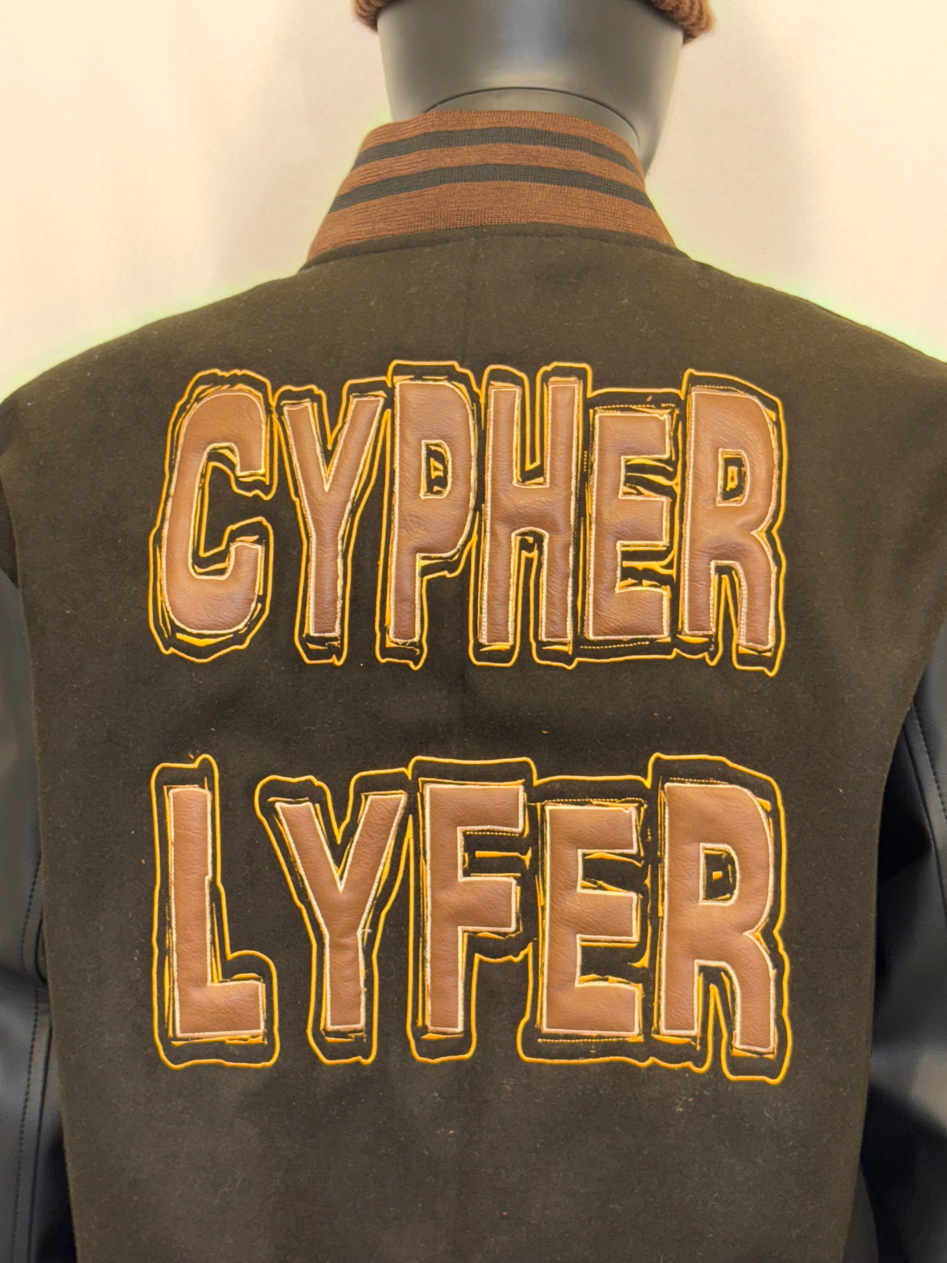 Wool & Leather Cypher Lyfer Letterman Jacket